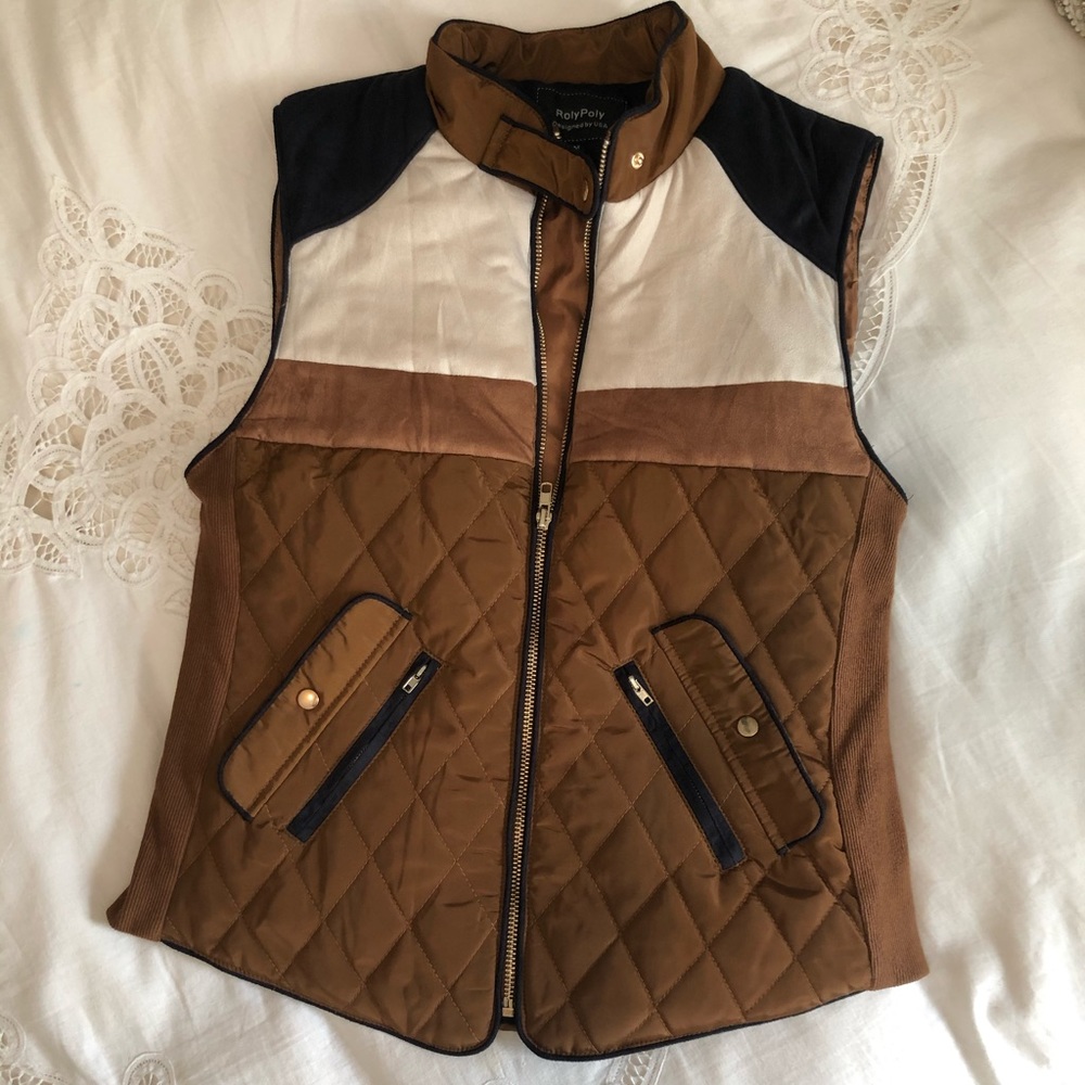 Brown & Navy vest